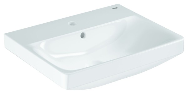 GROHE Waschtisch Euro Keramik 102430 55cm 1 Hahnloch mit Überlauf alpinweiß, 102430SH00