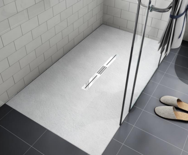 Neuesbad schneidbare SMC Duschwanne 170x80x2,6cm, weiss