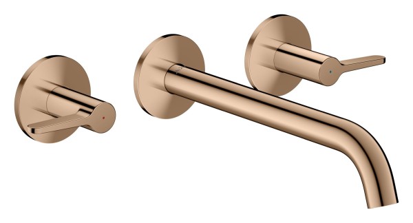 Hansgrohe 3-Loch Wannenarmatur AXOR One Unterputz Wandmontage Hebelgr.polished red gold, 48431300