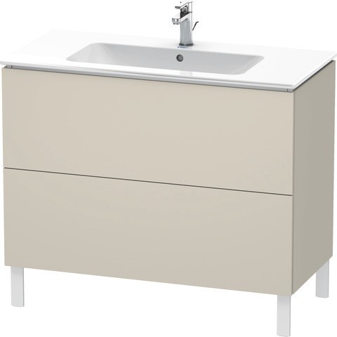 Duravit L-Cube Waschtischunterbau bodenstehend Taupe Matt 1020x481x704 mm - LC662709191