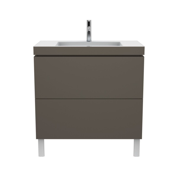 Duravit L-Cube c-bonded Set bodenstehend Flanell Grau Seidenmatt 800x480x698 mm - LC6937O9090