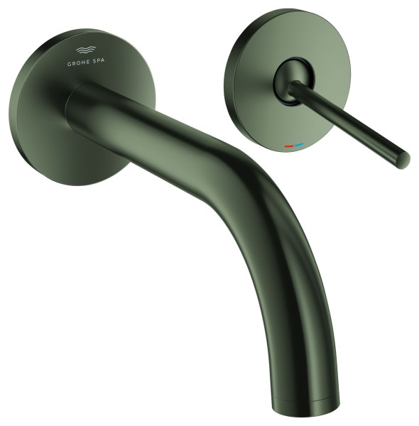 GROHE 2-Loch-Waschtisch-Wandbatterie Atrio 29410 Ausladung 185mm satin graphite, 29410MG0