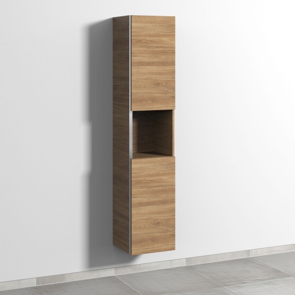 Sanipa 3way Hochschrank mit 2 Türen und 1 offenem Fach, Eiche-Kansas