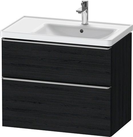 Duravit D-Neo Waschtischunterbau wandhängend Eiche Schwarz Matt 784x452x625 mm - DE4358070160000
