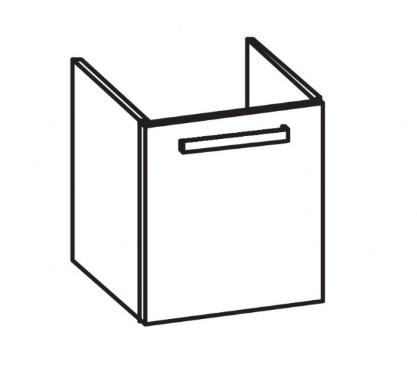 Artiqua 413 Waschtischunterschrank für Acanto 500636, Weiß Hochglanz Select, 413-WUT-K160-L-7160-125