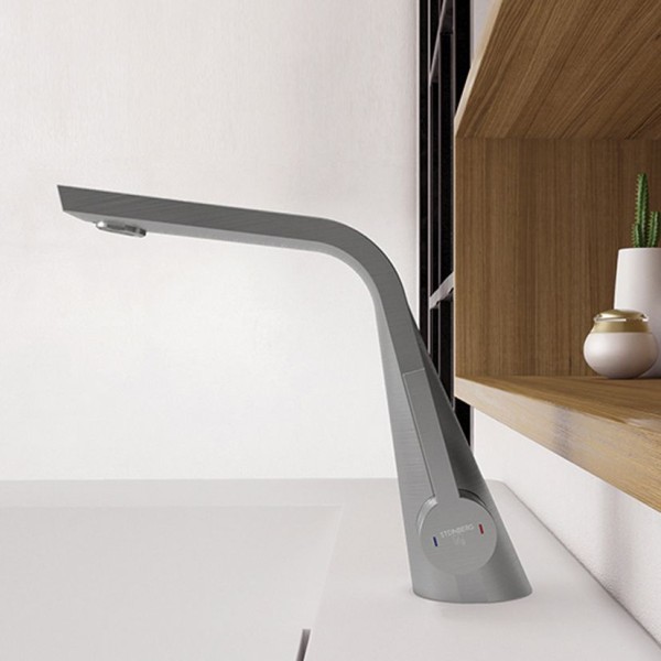 Steinberg Waschtischarmatur, ohne Ablaufgarnitur 1 1/4", brushed nickel, 26010101BN