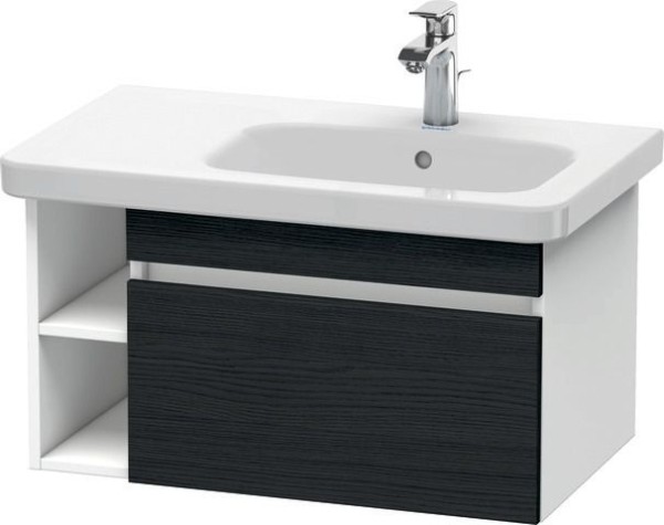 Duravit DuraStyle Waschtischunterbau wandhängend Eiche Schwarz & Weiß Matt 730x448x398 mm - DS639301