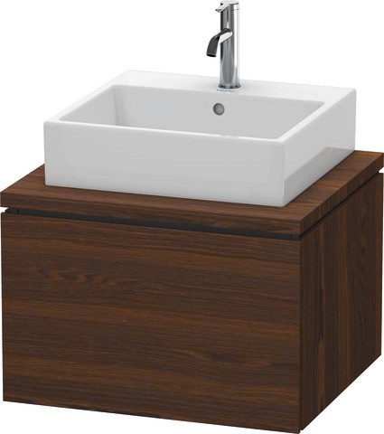 Duravit L-Cube Konsolenwaschtischunterbau wandhängend Nussbaum gebürstet Matt 620x547x400 mm - LC581