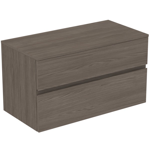 Ideal Standard Waschtischunterschrank Finesse o.Ausschnitt 1002x505x558mm 2 Auszüge Ulme dunkel, E34