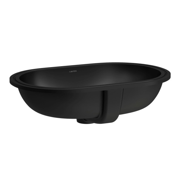 Laufen Einbau-Waschtisch von unten SAVOY 375x575x175 oval o.Hl m.Ül. Unterseite schwarz matt