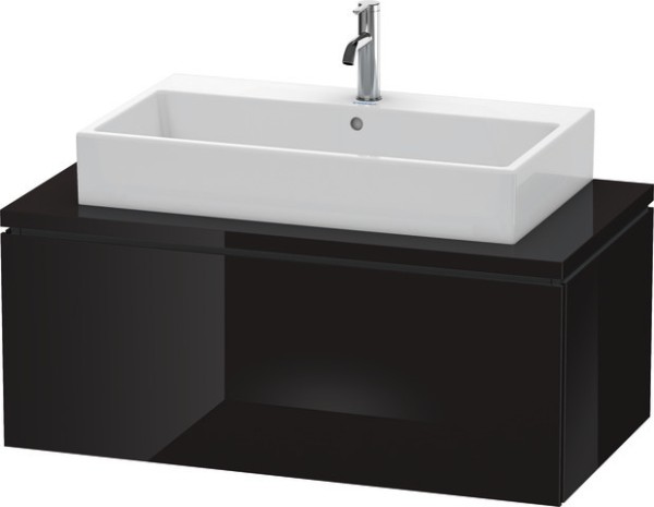 Duravit L-Cube Konsolenwaschtischunterbau wandhängend Schwarz Hochglanz 1020x547x400 mm - LC58140404