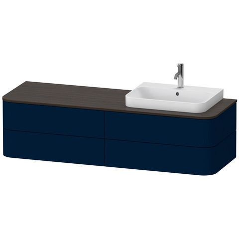 Duravit Happy D.2 Plus Konsolenwaschtischunterbau wandhängend Nachtblau Seidenmatt 1600x550x408 mm -