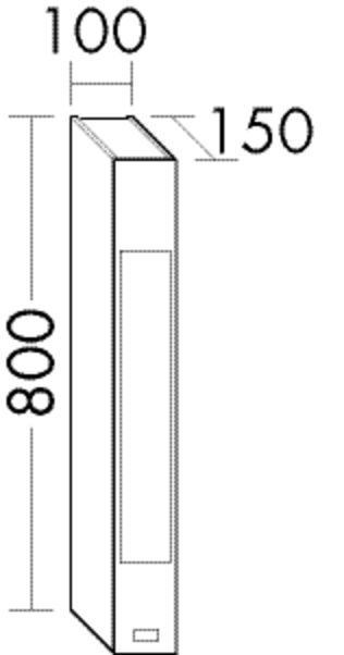 Burgbad Leuchtelement rc40 System PG2 800x100x150 Eiche Natur, ACGL010F4100 ACGL010F4100