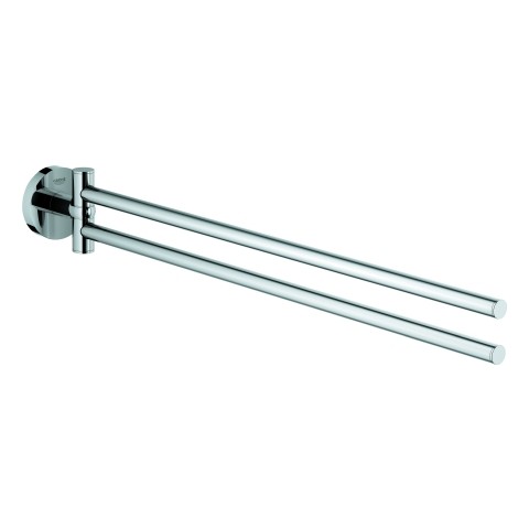 Grohe Handtuchhalter Essentials 40371 2-armig schwenkbar Metall 450mm chrom, 40371001