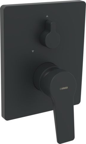 Hansa Wannenarmatur Unterputz HANSATWIST 8984 Ros. eckig Matt-Schwarz 8984908333