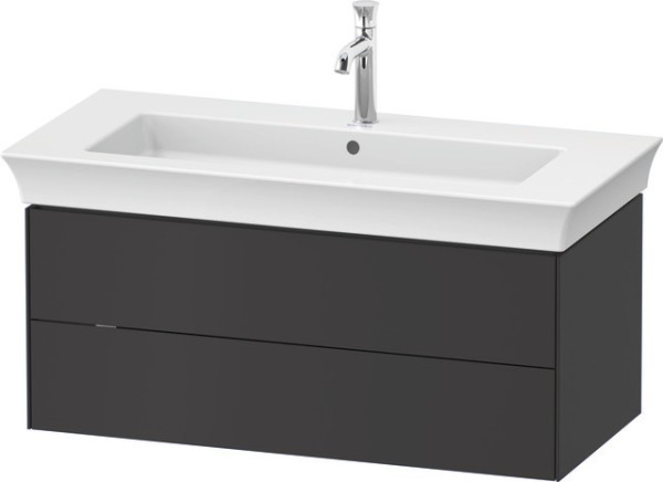 Duravit White Tulip Waschtischunterbau wandhängend Graphit Seidenmatt 984x458x410 mm - WT43420585800