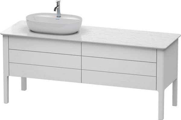 Duravit Luv Konsolenwaschtischunterbau bodenstehend Weiß Seidenmatt 1733x570x743 mm - LU9568L3636