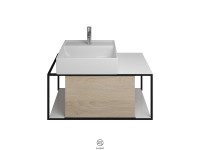 Burgbad Junit SFKE090 Burgbad Junit SFKE090 Waschtischkombination, L:900 , B:500 , H: 530mm, SFKE090-L-F3150-G0175