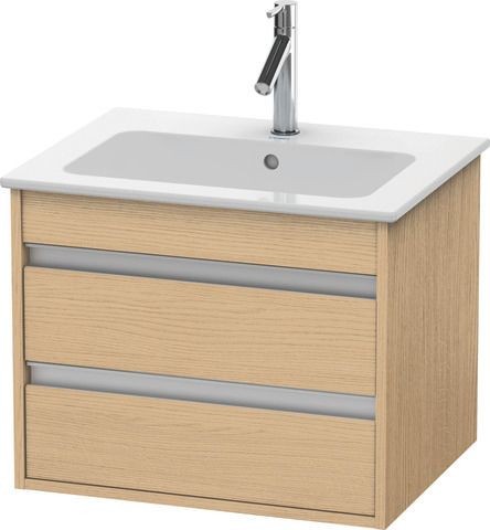 Duravit Ketho Waschtischunterbau wandhängend Natur Eiche Matt 600x475x480 mm - KT642803030