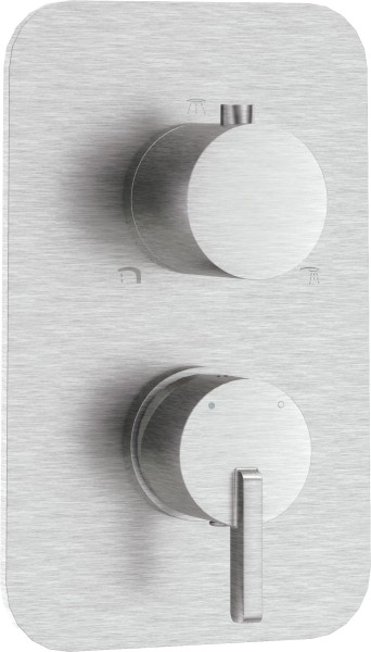 Neuesbad Serie 600 Unterputz Duscharmatur mit 3-Wege-Umsteller, Oberfläche: edelstahl gebürstet