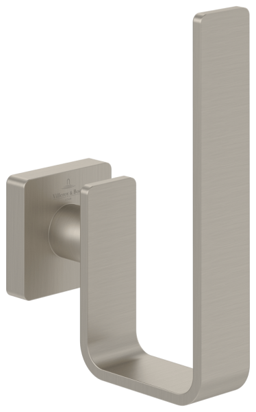 Villeroy & Boch T-Papierhalter Elements - Striking 140x93x45mm Brushed Nickel Matt