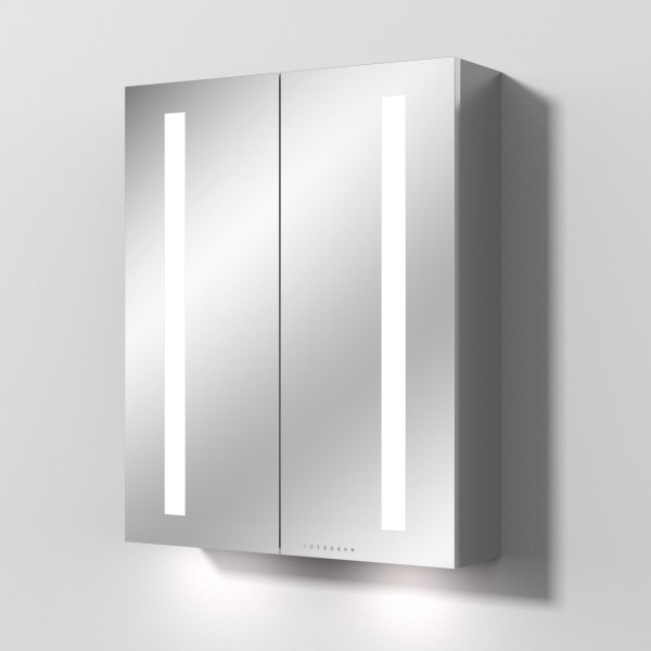Sanipa Reflection Aluminium-Spiegelschrank ALEX 60 mit LED-Beleuchtung, AU4116L