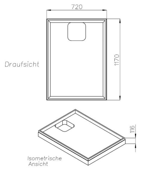 Neuesbad Wannenträger für Kaldewei Cayonoplan SF 750x1200x18