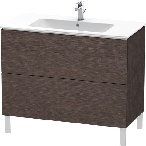 Duravit L-Cube Waschtischunterbau bodenstehend Eiche dunkel gebürstet Matt 1020x481x704 mm - LC66270