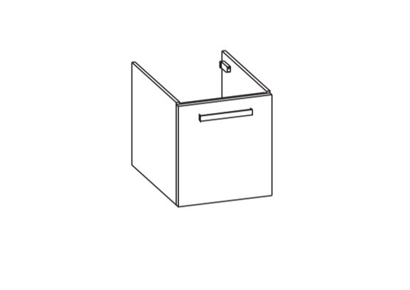 Artiqua 411 Waschtischunterschrank für Vero Air 235050, Weiß Glanz, 411-WUT-D77-L-7050-68