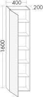 Burgbad Hochschrank Pli Burgbad Hochschrank Pli HGL 1600x400x200 Weiß Hochglänzend, HSAE040LF0135