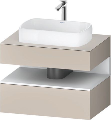 Duravit Qatego Konsolenwaschtischunterbau wandhängend Taupe Matt 800x550x600 mm - QA4730018910010