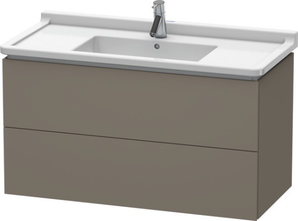 Duravit L-Cube Waschtischunterbau wandhängend Flanell Grau Seidenmatt 1020x469x558 mm - LC6266090900