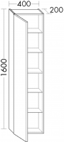Burgbad Hochschrank Pli Burgbad Hochschrank Pli HGL 1600x400x200 Weiß Hochglänzend, HSAB040LF0135