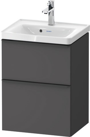 Duravit D-Neo Waschtischunterbau wandhängend Graphit Matt 484x372x625 mm - DE43500BD490000