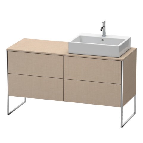 Duravit XSquare Konsolenwaschtischunterbau bodenstehend Leinen Matt 1400x548x778 mm - XS4923R7575
