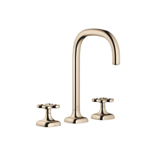 Dornbracht Waschtisch-Dreilochbatterie mit Ablaufgarnitur COYA 20713424 Champagne (22kt Gold),207134