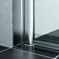 Preview: Kermi Eck-Halbteil rechts Preview: Kermi Eck-Halbteil rechts Liga 2CR 1230x1850, silber hochglanz, ESG klar, LI2CR12318VAK