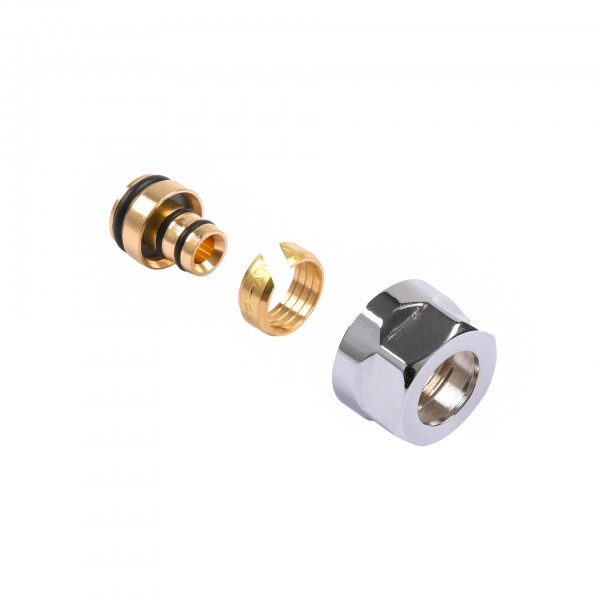 Terma Adapter auf alupex CYLINDER GW 3/4"-Ø16x2 , TGACR015, Chrom