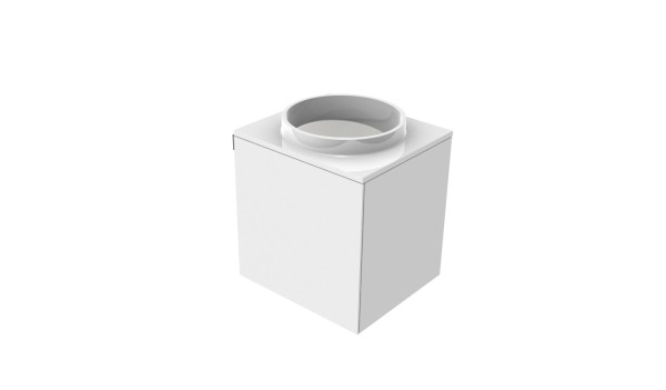 emco Gäste-Waschtisch evo, Griff links ohne Armaturenbohrung, optiwhite, 958227415