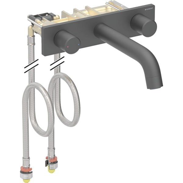 Geberit ONE Waschtisch-Armatur rundes Design Wandmontage 2 Griffe