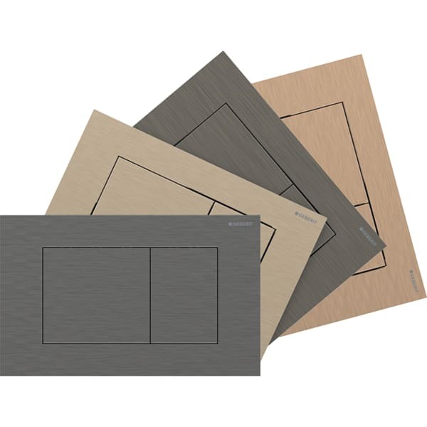 Geberit Sigma40 Betätigungsplatte, eckig, 2-Mengen-Spülung, kundenspezifisches Finish:, 004611002