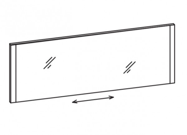 Artiqua Variabler LED-Spiegel, Weiß Glanz, 071-SFV-2-20-68