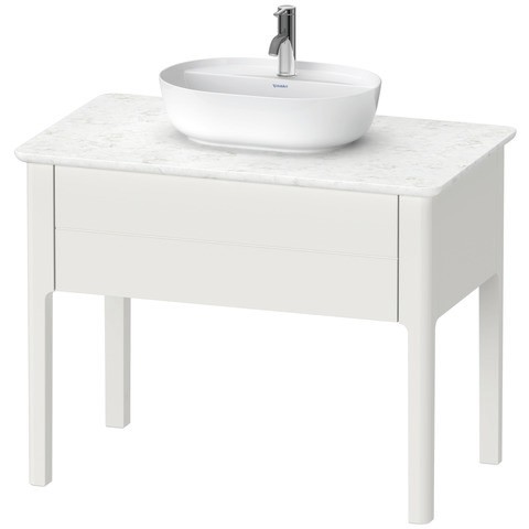 Duravit Luv Konsolenwaschtischunterbau bodenstehend Nordic Weiß Seidenmatt 938x570x743 mm - LU956403