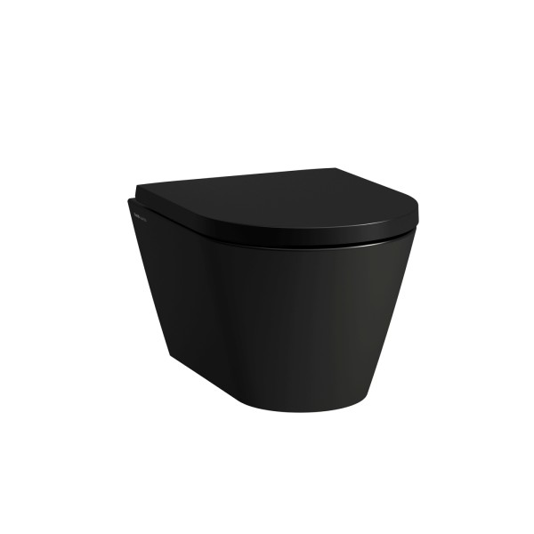 LAUFEN Wand-Tiefspül-WC Kartell 490x370, spülrandlos Ausführung kurz schwarz matt
