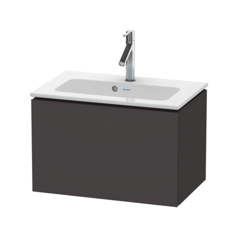 Duravit L-Cube Waschtischunterbau wandhängend Graphit Supermatt 620x391x400 mm - LC615608080