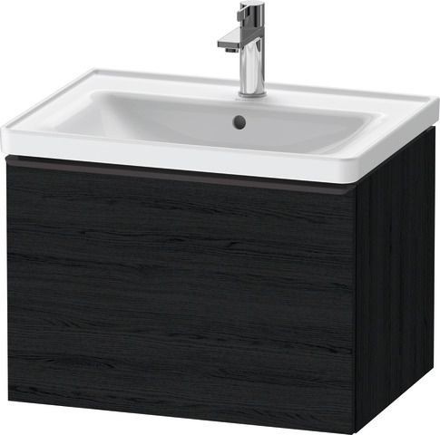Duravit D-Neo Waschtischunterbau wandhängend Eiche Schwarz Matt 634x452x440 mm - DE42540BD160000