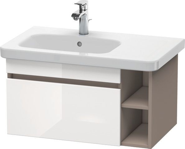 Duravit DuraStyle Waschtischunterbau wandhängend Weiß & Basalt Hochglanz & Matt 730x448x398 mm - DS6
