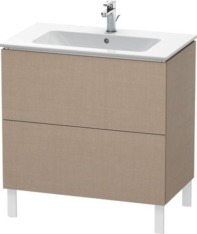 Duravit L-Cube Waschtischunterbau bodenstehend Leinen Matt 820x481x704 mm - LC662607575