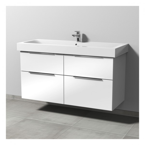 Sanipa 3way Waschtischunterbau zu Geberit iCon Waschtisch mit 4 Auszügen, Eiche-Tabak