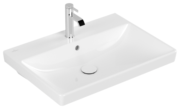 Villeroy & Boch Waschtisch Avento 4158, 1 Hahnloch, mit Überlauf, weiss CeramicPlus